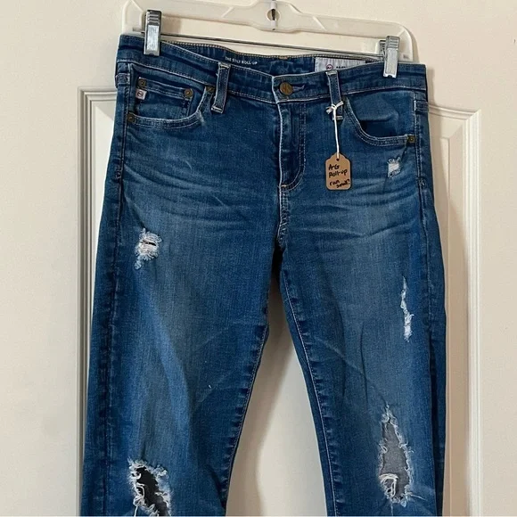 Ag Adriano Goldschmied Designer Skinny Jeans Medium Wash Ankle Length - Picture 10 of 16